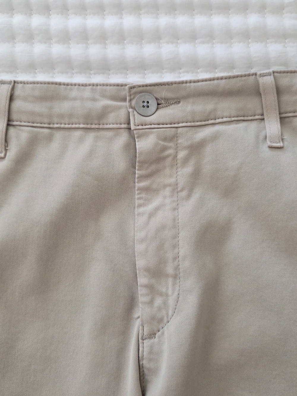 Ag Adriano Goldschmied Beige/Tan Waistband Label Detail